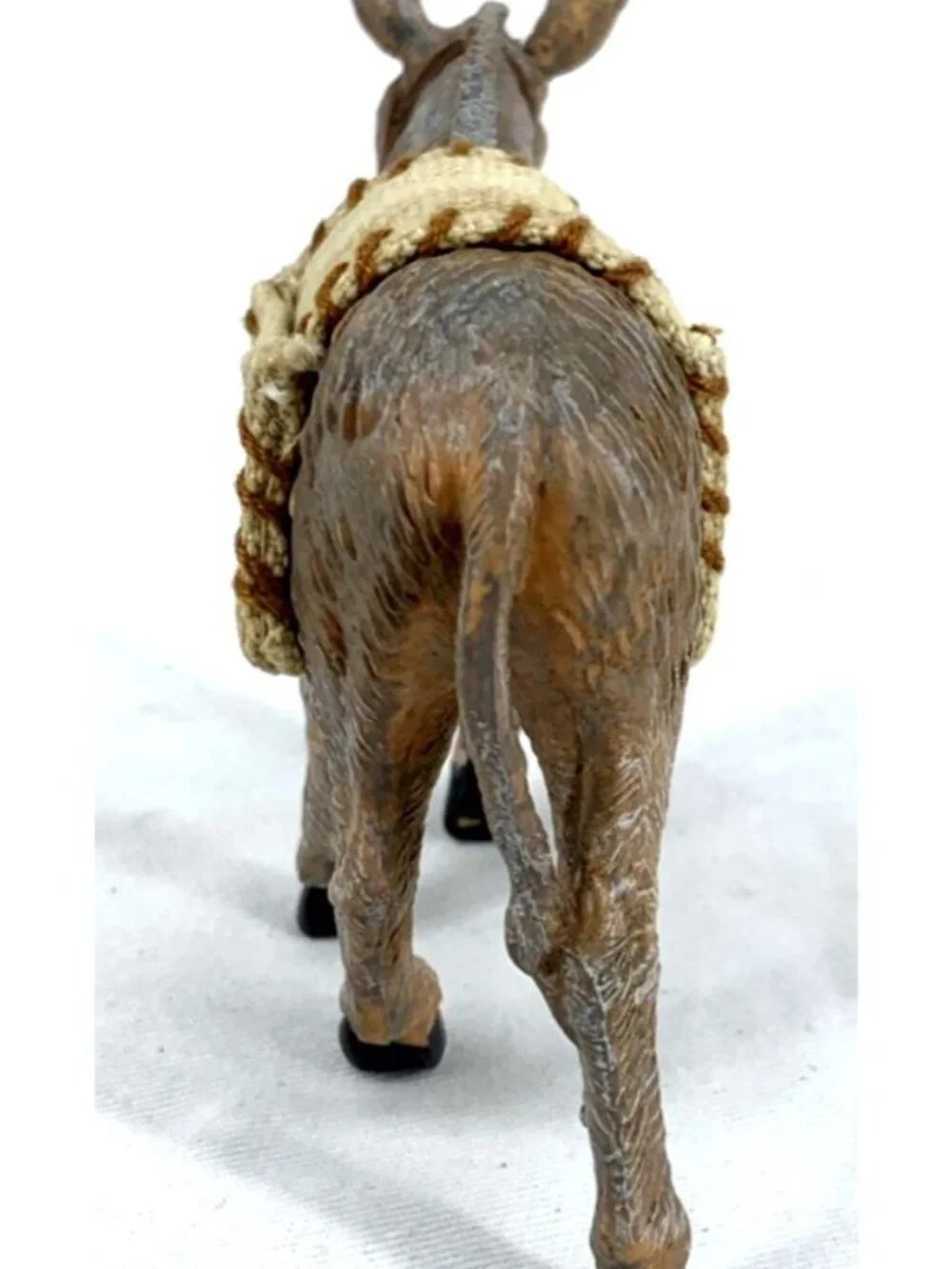 Fontanini Mary's Donkey with Cloth Saddle Blanket and Trough Lot of 2 4.5